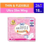 Sofy AirFit 0.1 Ultra Slim Day Wing 26cm 18's