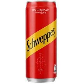 Schweppes Dry Ginger Ale Soda Water Can 330ml