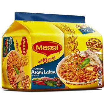Bundle of 3 Maggi Instant Noodles Asam Laksa Flavor perencah Asam Laksa