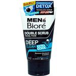 Biore Mens Double Scrub Facial Foam Deep Clean Extra Cool 50g