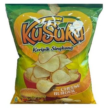 Kusuka Cheese Burger Flavored Cassava Chips, 180g