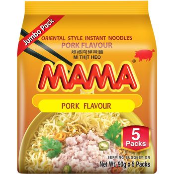 Mama Instant Noodles Big Pack Pork Flavour 5pcs 90g