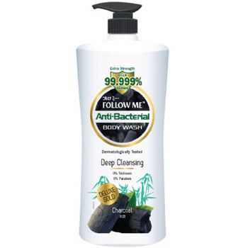 Follow Me Anti Bacterial Body Wash Deluxe Gold Charcoal 950ml