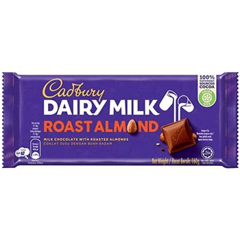 Cadbury Roasted Almond Dairy Milk Chocolate 160g