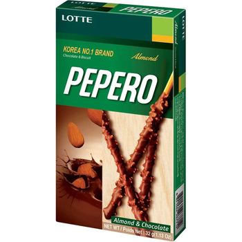 Lotte Pepero Almond Chocolate Biscuit 32g