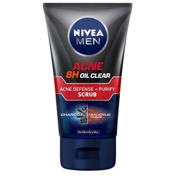 Nivea Men Acne Oil Clear Acne Defense + Purify Scrub 100ml