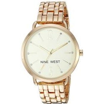 Nine West Women's Quartz Stainless Steel And Alloy Dress Watch Color gold-toned