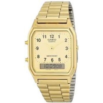 Casio Men's Aq-230ga-9d Gold Analog & Digital With Index Watch