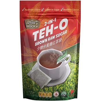 Coffee Hock 2-in-1 Less Sugar Teh-o Ceylon Tea With Raw Sugar 10 Teabags 12g