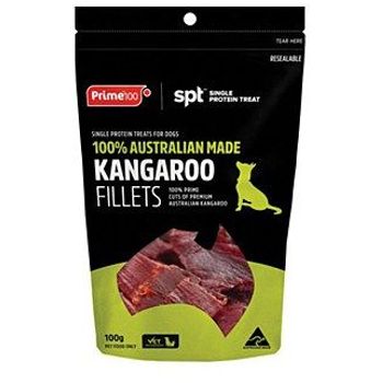 Prime Kangaroo Fillets Dog Treats 100g