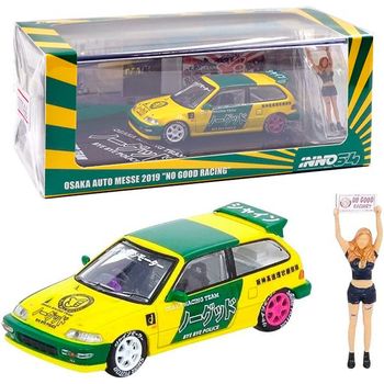 Inno Models Honda Civic EF9 No Good Racing Osaka Automesse 2019 w/Figure Diecast Car
