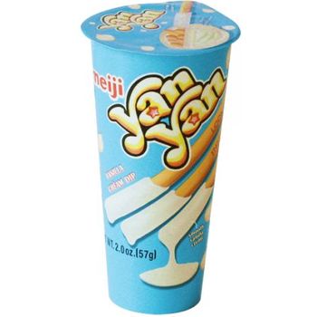 Meiji Yan Yan Creamy Vanilla Flavoured Dip Biscuit Snack 50g