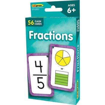 Teacher Created Resources Fractions Flash Cards
