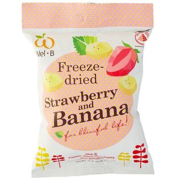 Wel.B Freeze Dried Snacks Strawberries And Banana 40g