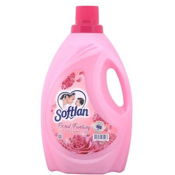 Softlan Anti Wrinkles Floral Pink Fabric Softener 3l