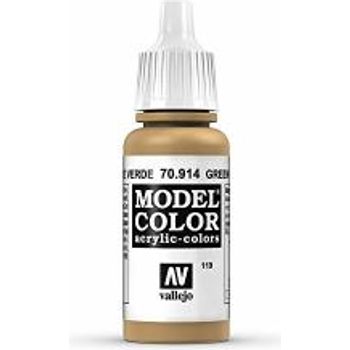 Vallejo Model Colour Acrylic Paint Green Ochre 17ml