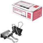 Deli Double Clip Black 15mm 12pcs