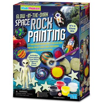 4M KidzMaker Glow In The Dark Space Rock Painting