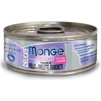 Monge Cat Canned Food Delicate Chicken With Omelette Whitebait 80g
