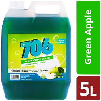 TP 706 Dishwashing Liquid Green Apple 5L