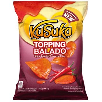 Kusuka Cassava Chips Topping Balado 60g