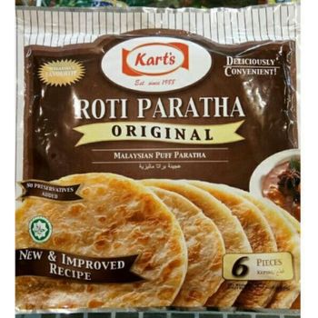 Karts Roti Paratha Original Malaysian Puff Paratha 6 Pieces 450g
