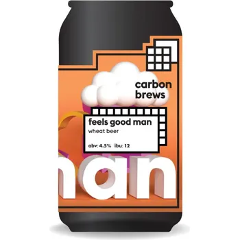 Carbon Brews Feels Good Man Wheat Beer
