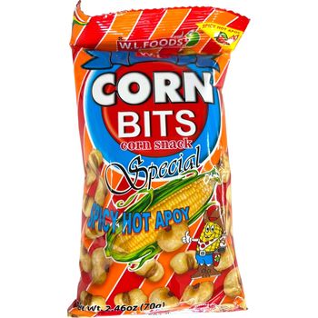 WL Foods Corn Bits Spicy Hot Apoy 70g