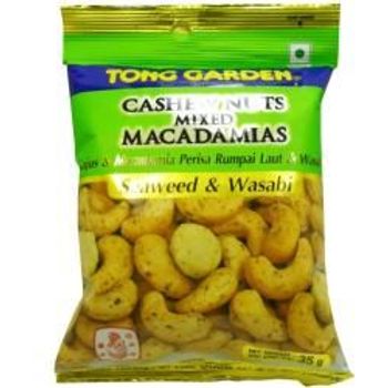 Tong Garden Cashew Nuts Mixed Macadamias Seaweed & Wasabi Flavoured 35g