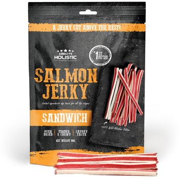 Absolute Holistic Salmon Jerky Sandwich Dog Treats 100g
