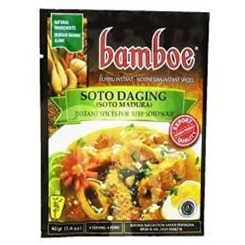 Bamboe Bumbu Instant Soto Daging Madura Beef Soup Spice 40g Pack Of 3