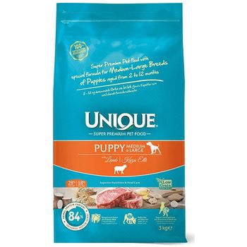 Unique Medium And Large Breed Puppy Food With Lamb Meat 3kg