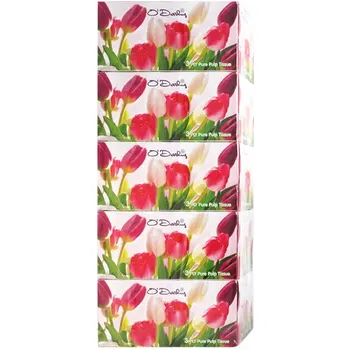 O'Darling 3ply Pure Pulp Tissues Box 5×120 Sachet