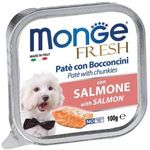 Monge Fresh Pate And Chunkies With Salmon 100g