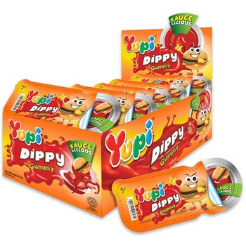 Yupi Dippy Burger Gummy Candies 22.5g x 24pcs