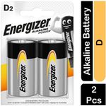 Energizer Alkaline Power Batteries D2 Pack Of 2