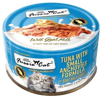 Fussie Cat Goat Milk Tuna with Anchovies in Gravy 70g