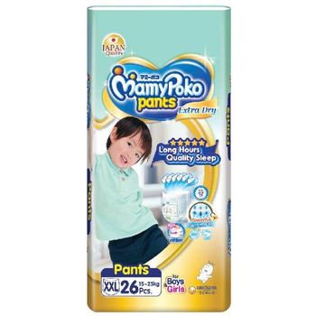 MAMYPOKO XXL PANTS PREMIUM EXTRA DRY DIAPERS 15-25KG, 26PCS