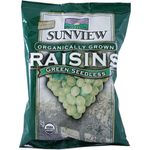 Sunview Organic Raisins Green Sharepack 198g