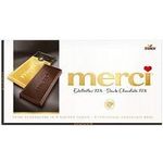 Merci Fine Dark Chocolate 72% 4 Individual Bars 100g