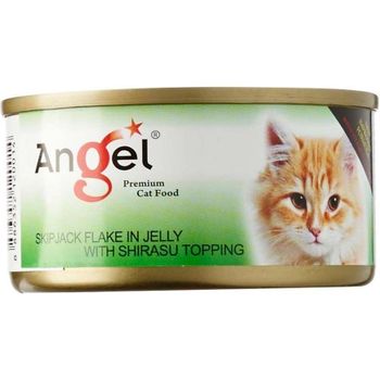 Angel Cat Canned Food Skipjack Flake With Shirasu In Jelly 80g