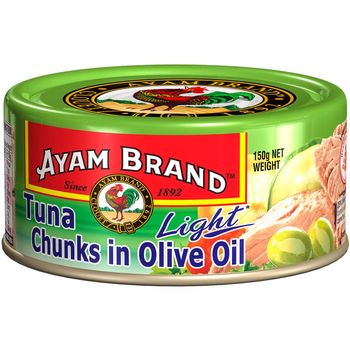 Ayam Brand Tuna Chunks Olive Oil Light 150g