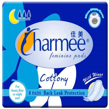 Charmee Napkin Heavy Flow Overnight with Wings 8pc