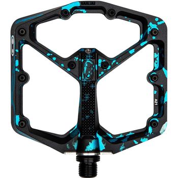 Crank Brothers Stamp 7 Pedals Platform Limited Edition Splatter Paint Blue Large