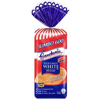Gardenia Jumbo 600 Enriched White Bread 600g