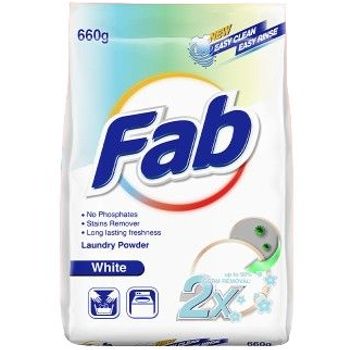 Fab Laundry Powder White 660g
