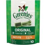 Greenies Original Petite Natural Dental Care Dog Treats 6oz Pack 10 Treats