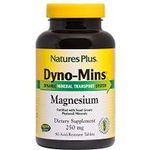 NaturesPlus Dyno Mins Magnesium 250mg 90 Vegetarian Tablets Enhanced Absorption Bone Health Supplement Hypoallergenic Gluten 90 Servings
