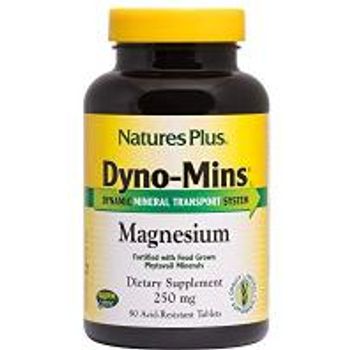 NaturesPlus Dyno Mins Magnesium 250mg 90 Vegetarian Tablets Enhanced Absorption Bone Health Supplement Hypoallergenic Gluten 90 Servings