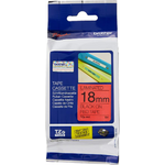 Brother Laminated Label Tape Black On Red 18mm TZe-441
